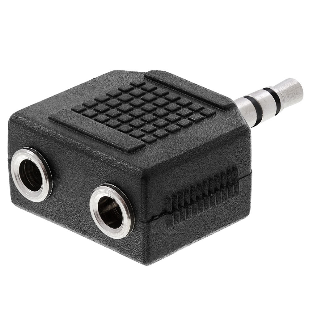 hoofdstad Paleis bord 3.5mm Stereo Plug to 2x3.5mm Stereo Jack Adapter