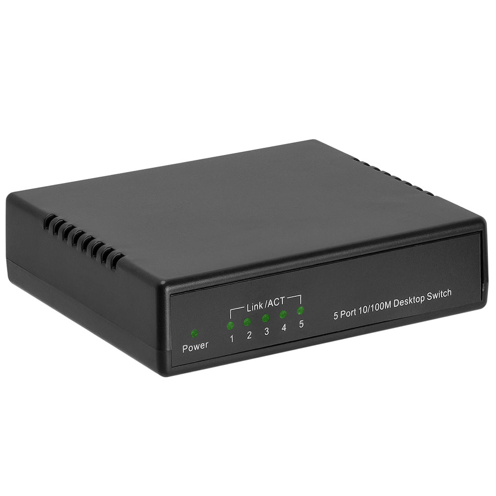 Dualcomm Mini 5-Port 10/100 Ethernet LAN Switch (USB Powered)