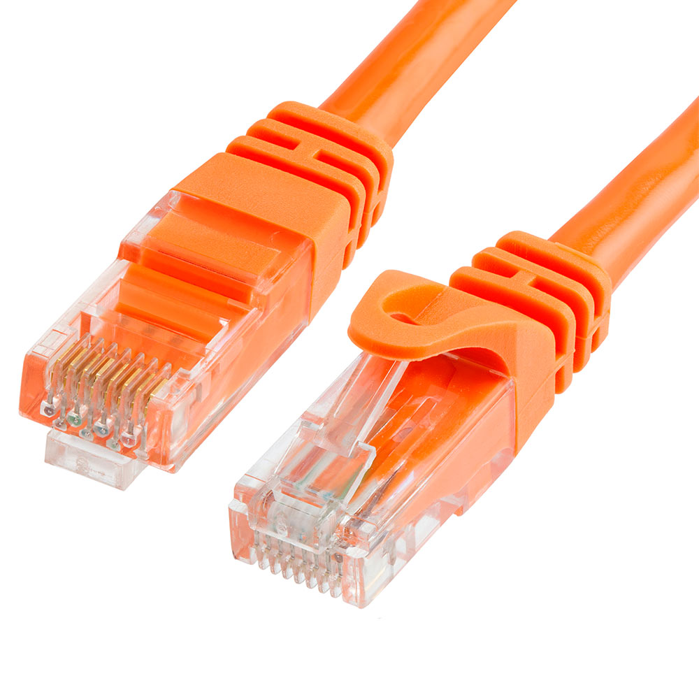 Câble Internet LAN réseau Ethernet plat ultra mince CAT6 15 m (1000 Mbps) -  Orange