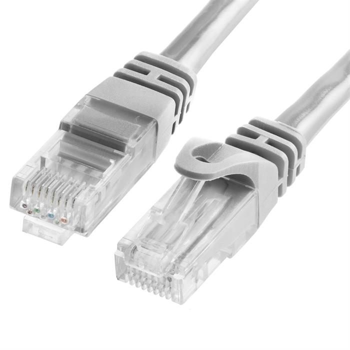 6ft Cat6a 600 MHz UTP Snagless Ethernet Network Patch Cable, Gray