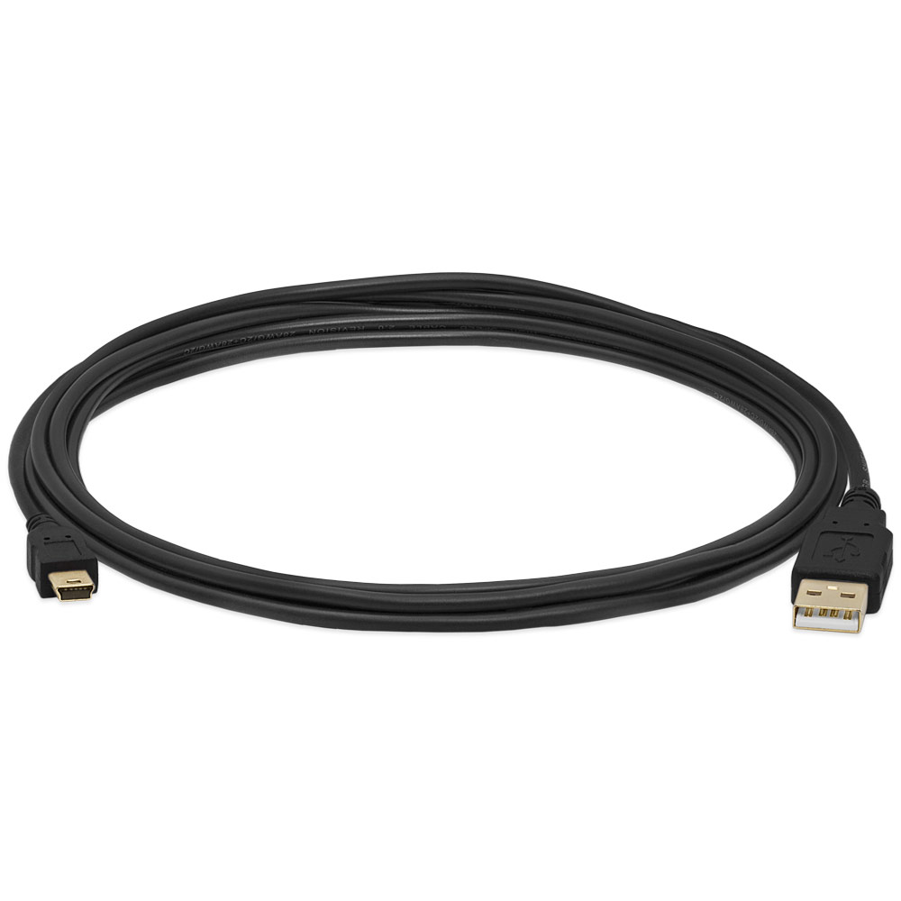 Câble USB 2.0, fiche A mâle - fiche mini B mâle (B5), 1,80m, Noir