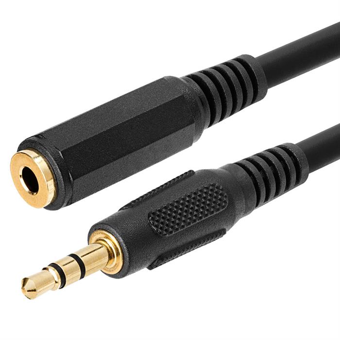 Stereo Mini Plug Extension Cable – 6Inches