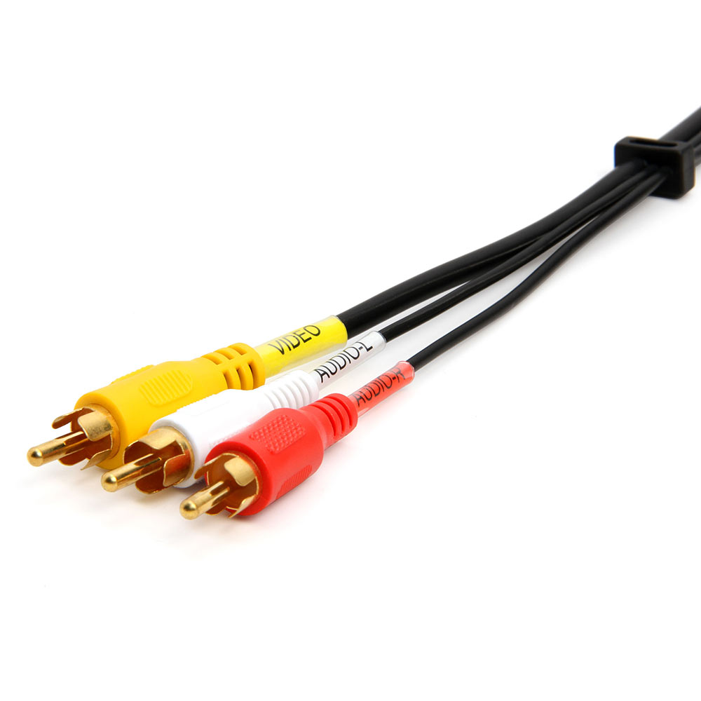 25ft Stereo/VCR RCA Cable, RCA RG59 Video, Gold Plated