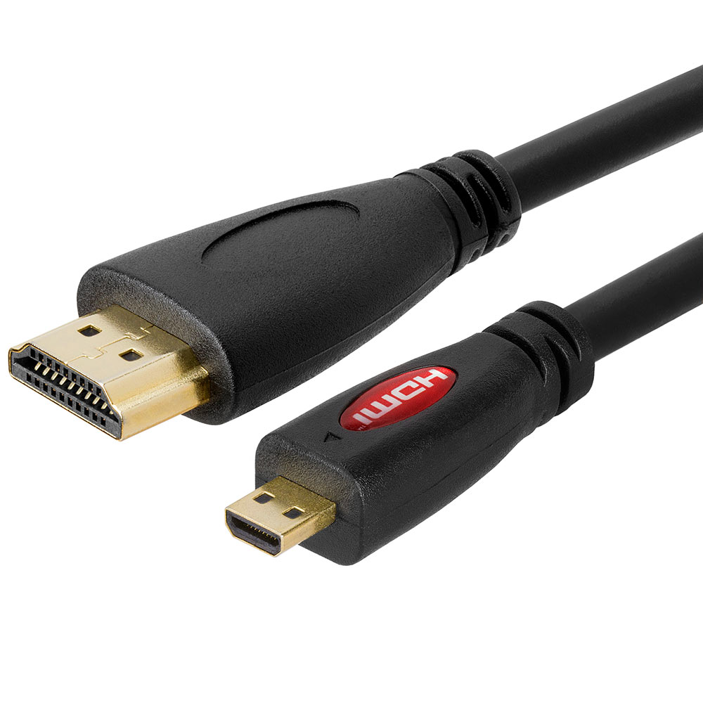 Micro HDMI to HDMI cable Gold - 3 Feet
