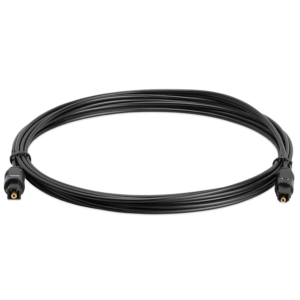 Micro Connectors 12 ft. Toslink Digital Optical Cable - Black - Micro Center