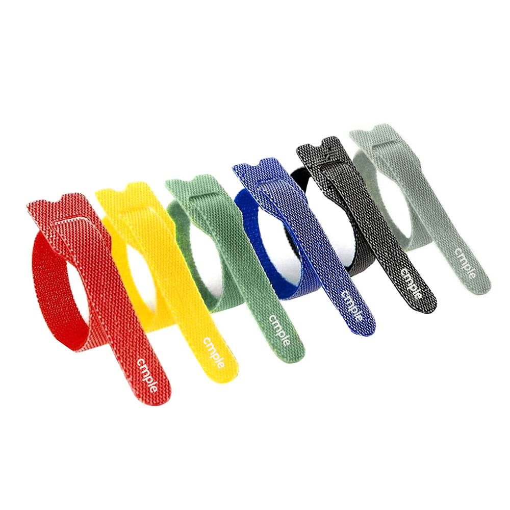 Cmple Cable Ties Cord Organizer, Hook and Loop Reusable Self-Fastening  Strap - 60 Pieces 6-Inch, 6 Colors