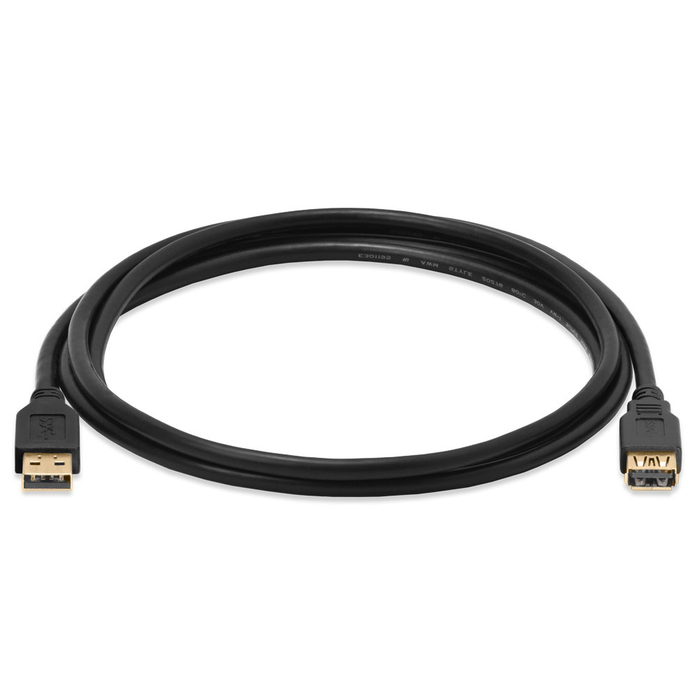 USB 3.0 A Male to A Female extension cable gold-plated - 6Feet