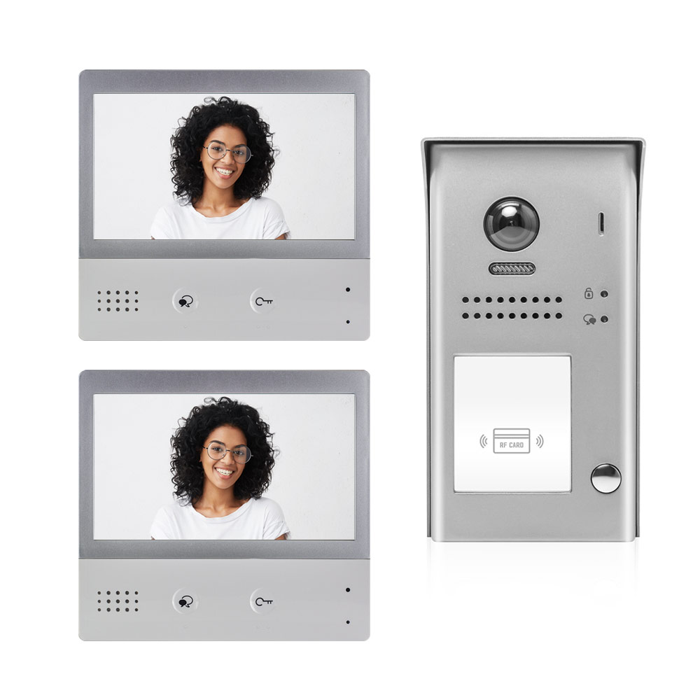Intercom System for Home | 1 Apartment 170° Video DoorBell WiFi | 2  Monitors 7, Door Release - DX4721M/ID