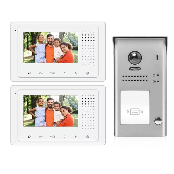 9 Inch 3/4/6/8 Unit Multi Apartments Intercom Video Door Phone With RFID  Unit Building Doorbell System