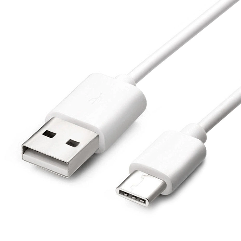 USB Cable USB-A to USB-C (USB Type C) Data Charge Cable, 6 Feet, White Cable