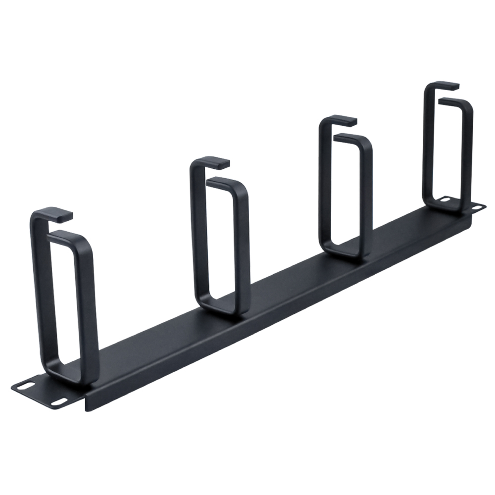 Wavenet – 5 Pack 19 Rear Cable Management Bar (5” Depth), Rack Mount  Lacing Wire Organizer Panel, Metal– Black