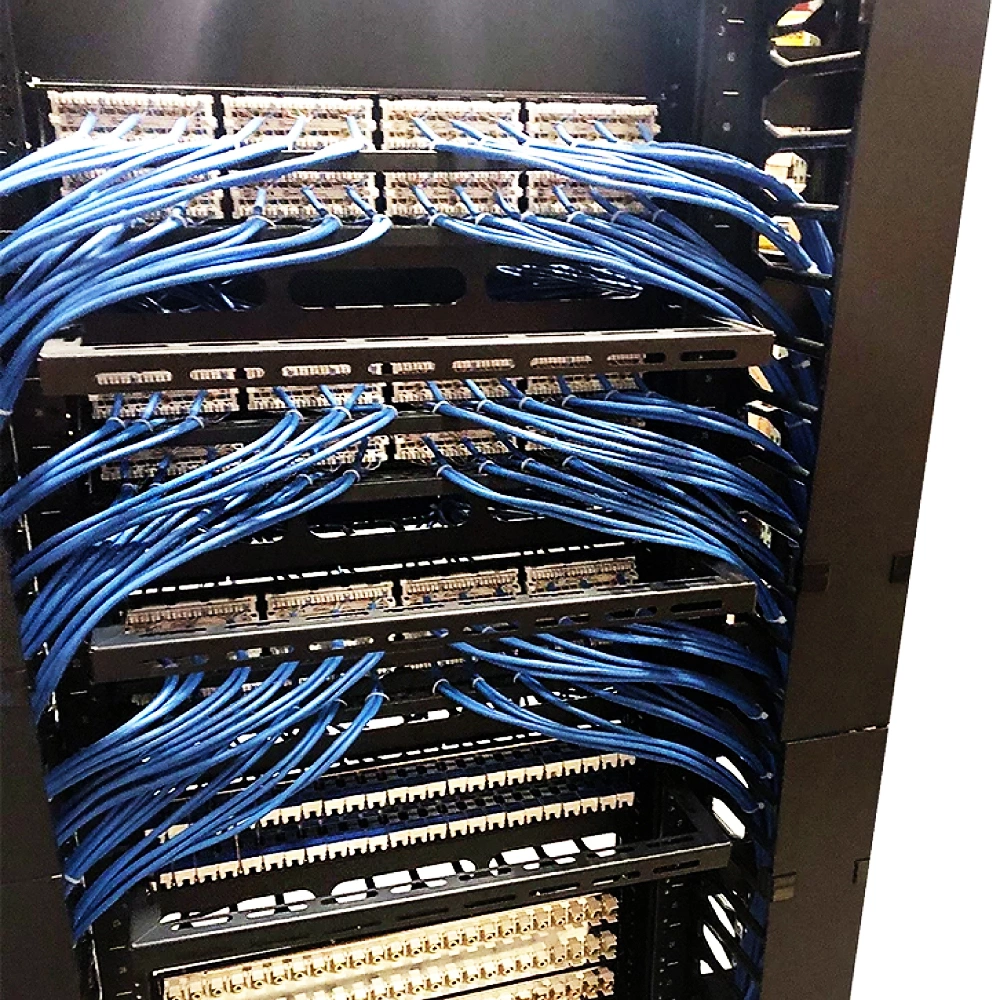 Wavenet – 5 Pack 19 Rear Cable Management Bar (5” Depth), Rack Mount  Lacing Wire Organizer Panel, Metal– Black