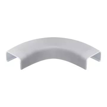 Wire Trak® Corner Duct Wall Cable Raceway - 5' Long - Paintable White PVC -  2-3/4 Radius